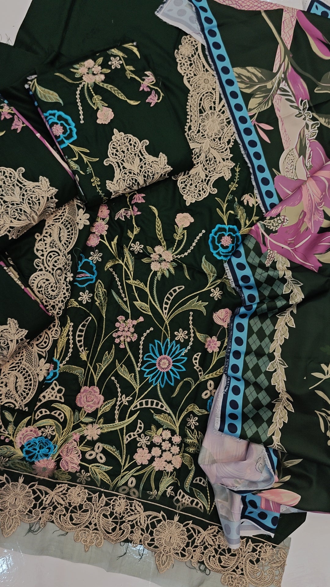 CHARIZMA GREEN COLOUR DRESS IN DHANAK WOOL STUFF NEW LAUNCH VIRAL DRESS