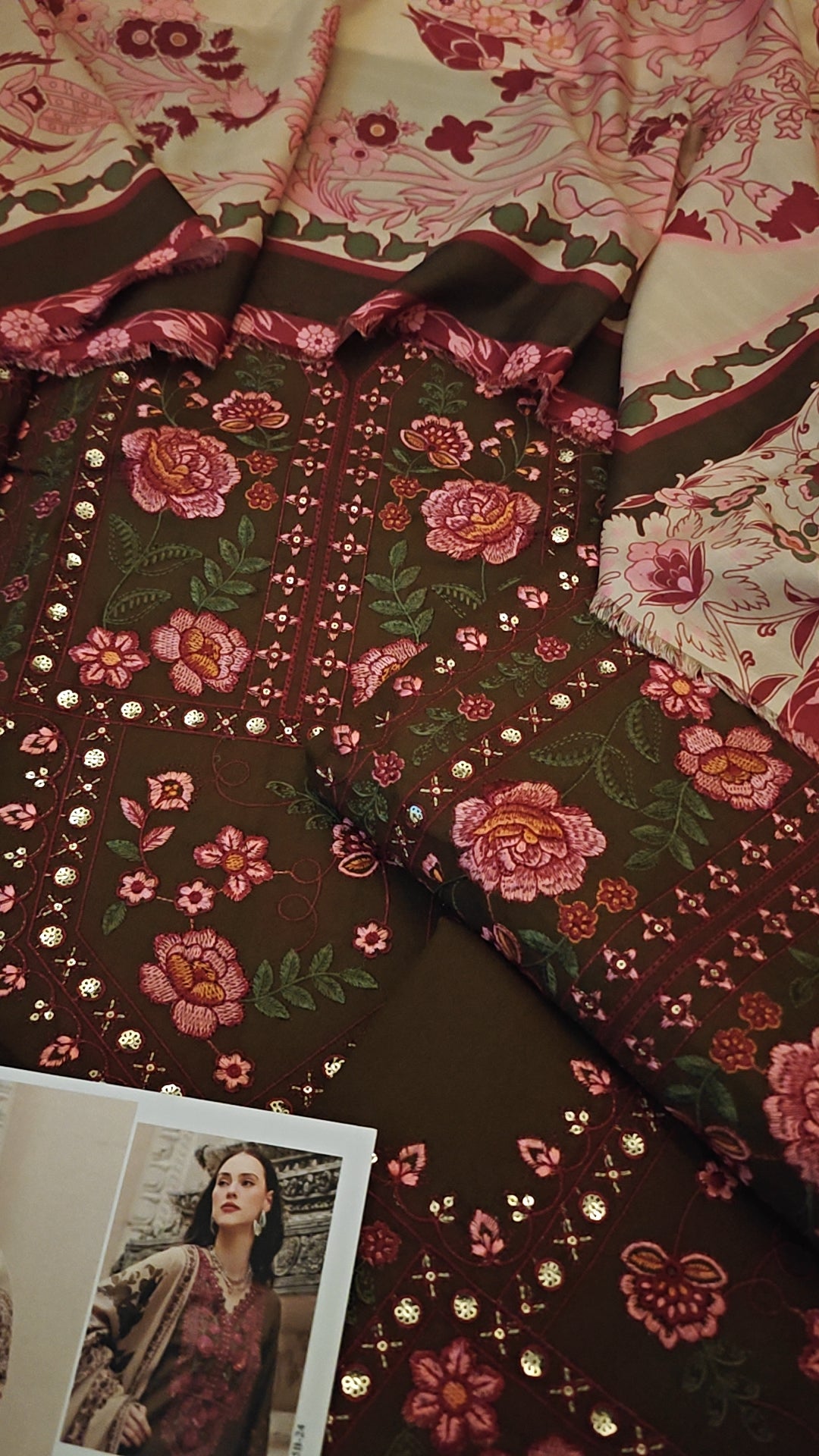 Charizma Brown Grace Full Dress DHANAK WOOL STUFF