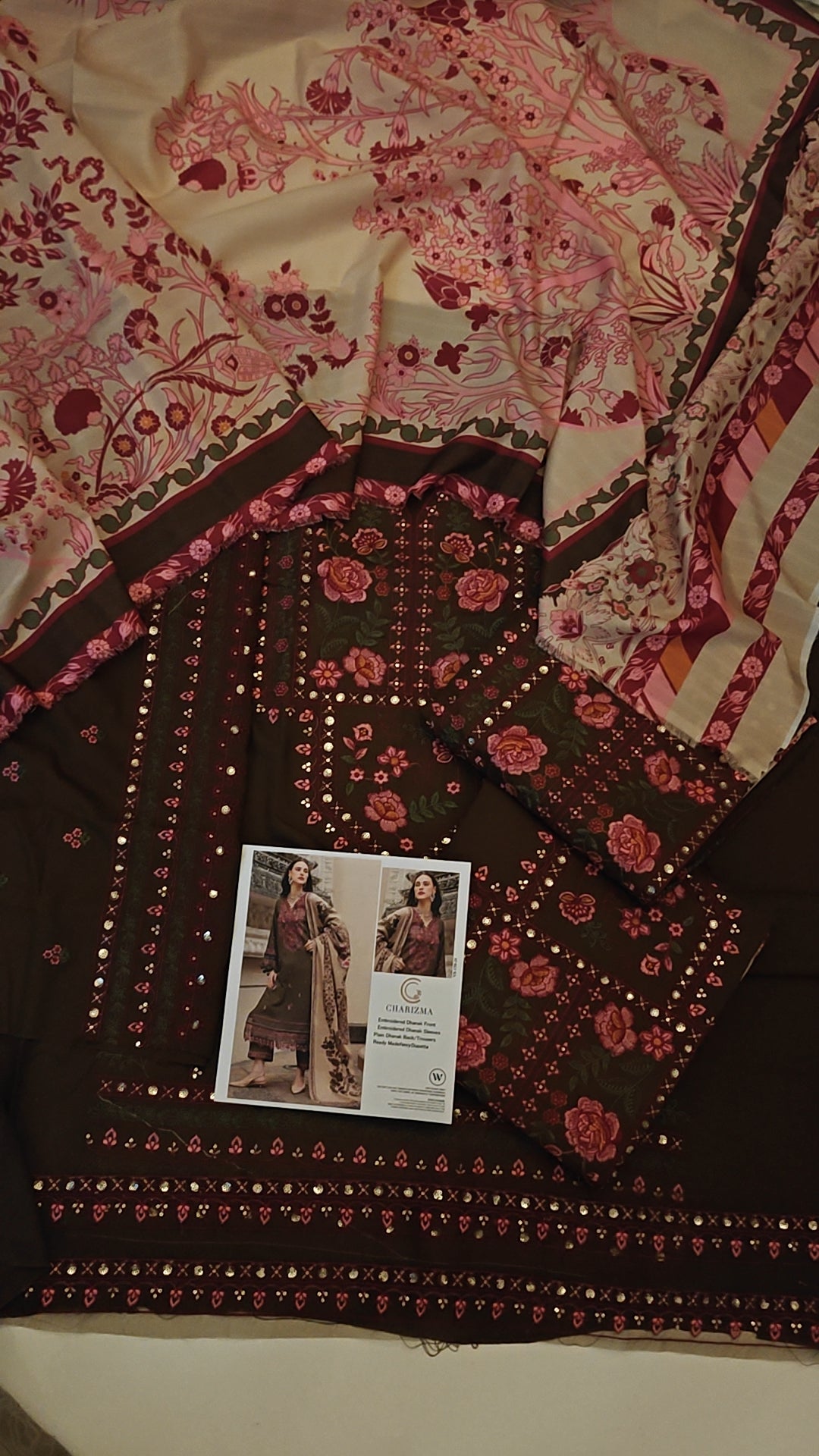 Charizma Brown Grace Full Dress DHANAK WOOL STUFF