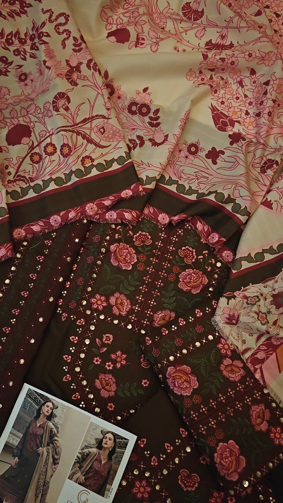 Charizma Brown Grace Full Dress DHANAK WOOL STUFF