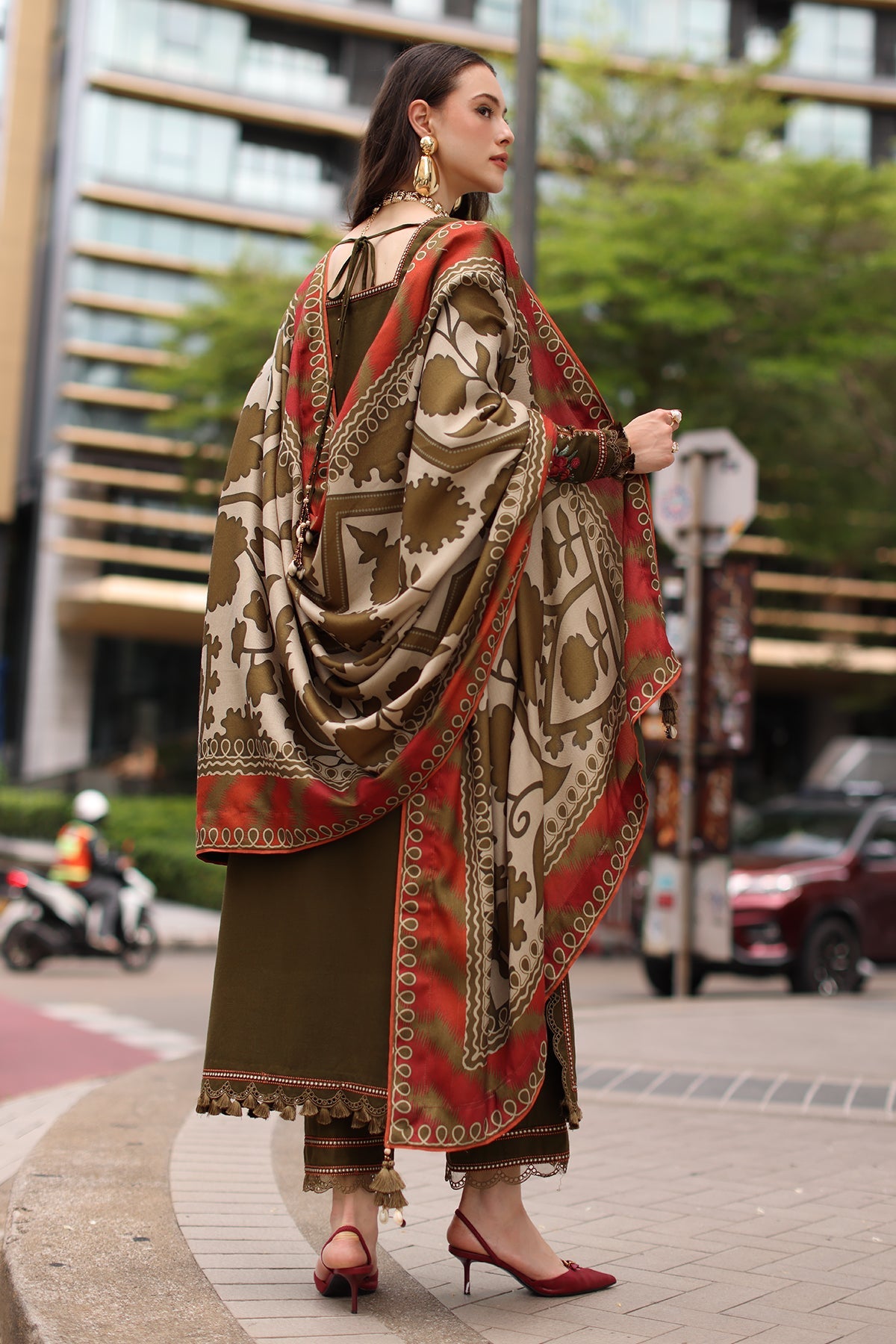 Charizma Brown Grace Full Dress DHANAK WOOL STUFF