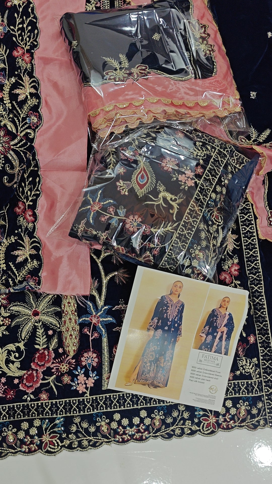 FATIMA MUSTAFA VELVET DRESS 3PCS