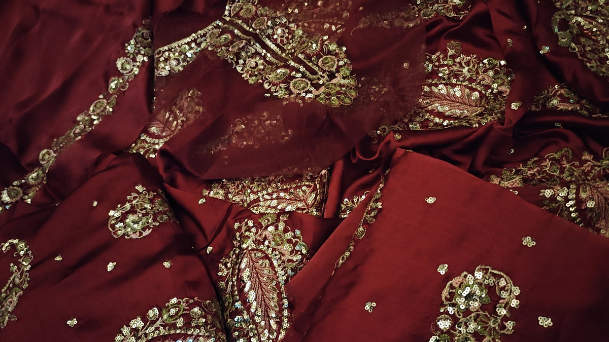 ETHNIC MOST VIRAL SILK COLLECTION IN MAROON COLOUR